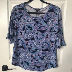 Paisley Bell Sleeve Top